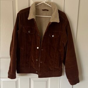 Brown Corduroy sherpa lined Jacket